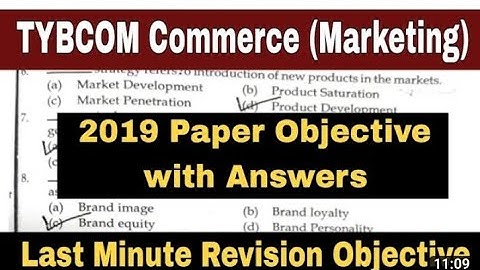 TYBCOM Commerce Nov 2019 Paper Objective Answer || Atul Sir || Marketing paper answer #tybcomsem5