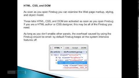 Firebug Debug Tool Video Part 1