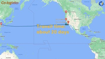 Ocean Shipping Route - China to Western USA