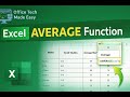 Excel AVERAGE Function Explained Step by Step