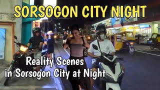 A GOOD NIGHT WALKING in the PROPER OF SORSOGON CITY PHILIPPINES at Night | Walking Tour at Night 4K