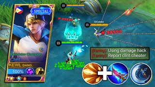 TOP 1 GLOBAL CLINT ONE SHOT BUILD!🔥 (DAMAGE HACK) CLINT USERS MUST TRY THIS. iPHONE XS Max GAMEPLAY