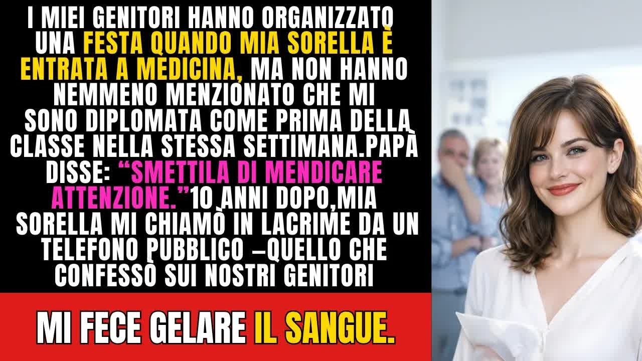 ＂Smettila di mendicare attenzione＂dissero i miei genitori quando fui prima della classe 10 anni