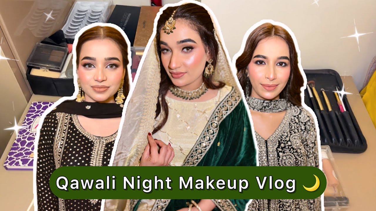Qawali night makeup vlog | Makeup artist vlog | 1 bride + 3 siders 💄