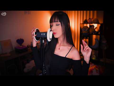 DEEP ASMR FROM EAR TO EAR (Breathing, Blowing, Ear Brushing, Ear Cupping, Ear Massage) ♡4K ⛈️ NOTALK