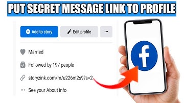 How to put secret message link to Facebook profile