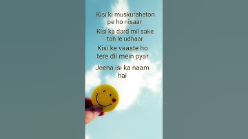 Thumbnail of kisi ki muskurahaton pe ho nisaar 😊☺️ part -1#song #music #hindisong #coversong #ytshorts#oldsong