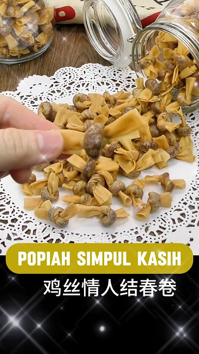 Love in every bite! 💖 Meet the Chicken Floss Love Knot Spring Rolls (Popia Simpul Kasih)