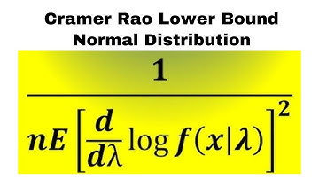 Crammer Rao lower bound for Normal Distribution | #umvue @content-academy