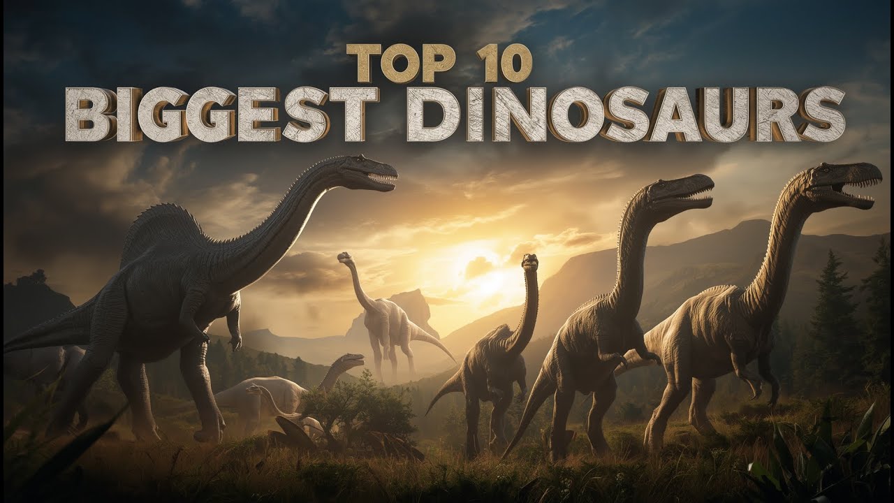 Top 10 Biggest Dinosaurs That Ruled the Earth | Prehistoric Giants