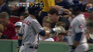 HOU@BOS: Grossman drives in Gonzalez with a single