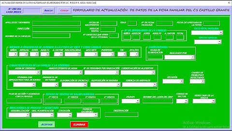 APLICACIÓN - Registro de Ficha Familiar (PARTE N°3)