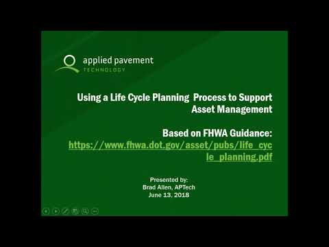 TAM Webinar 32: Life Cycle Planning and Management