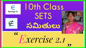 10th Class,SETS, Sets, Exercise 2.1, @mathsworldmakessmartintelugu