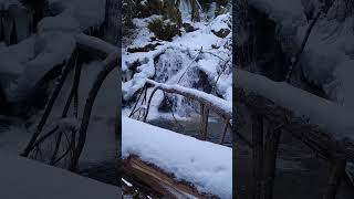 Snow Creek Falls waterfalls water winter