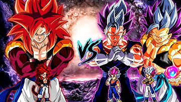 Gogeta SSJ4 V2 RN OP (New) VS Gogeta UEI OP & Vegito UEI OP in Jump Force Mugen