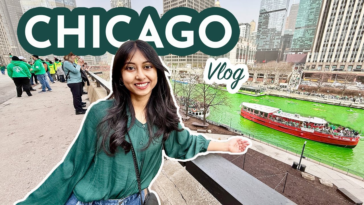 Chicago River Dyeing ☘️ | St. Patrick’s Day in Chicago Vlog 🇺🇸