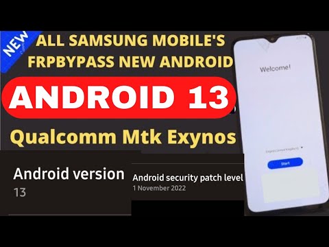 All Samsung Mobile's Frp Bypass Android 13 / Samsung Frp Android 13 5.0 By Google Chacha