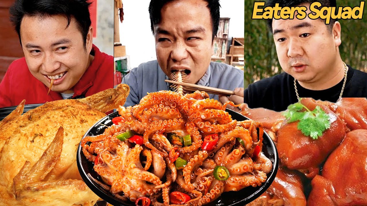 DaZhuang Didn't Come, Baimao Can Eat Octopus!|Chinese Mountain Forest Life And Food 