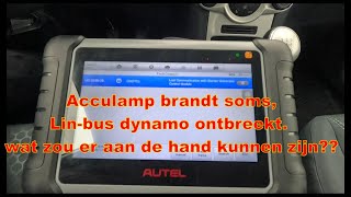 Ford Fiesta acculamp brandt soms, Accu?, Dynamo?, bedrading? Lin-bus aansturing.