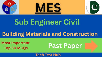 Sub Engineer Civil Test preparations /MES Civil Engineering Test 2025 – Top Questions & Solved MCQs