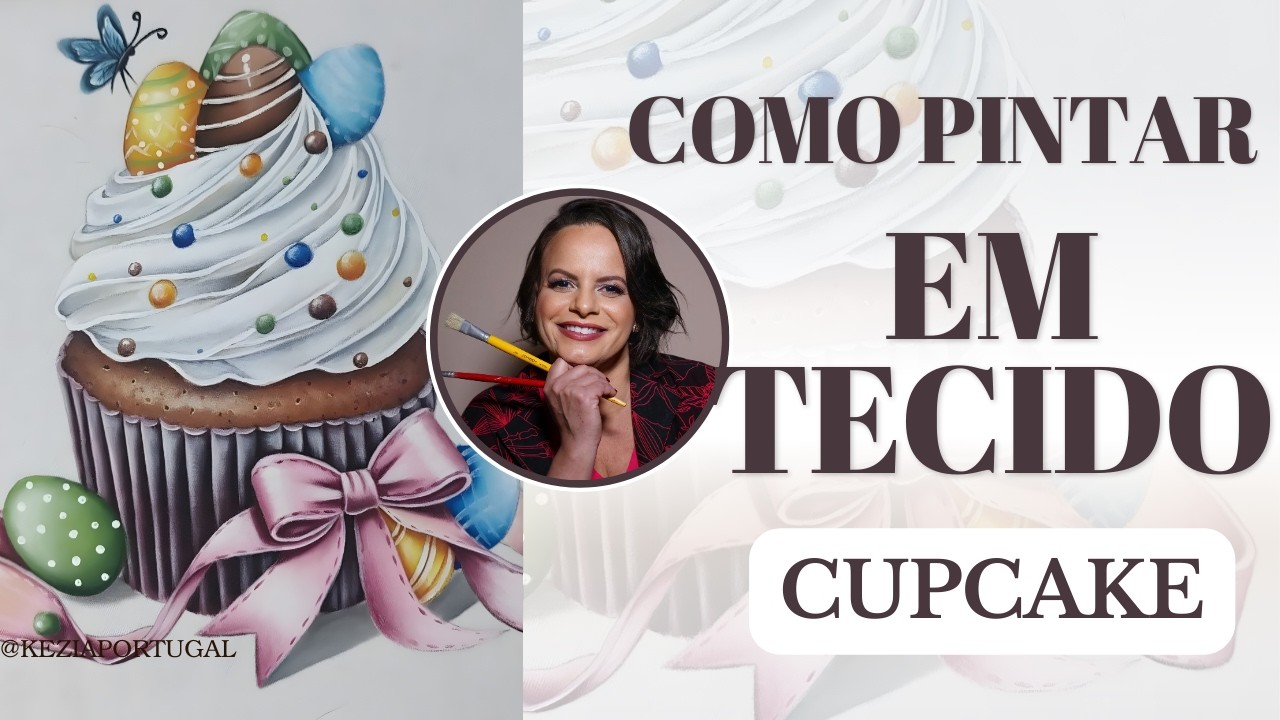 🔴Como pintar CUPCAKE de PÁSCOA em TECIDO [PASSO A PASSO]