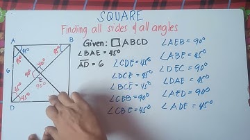 Square | Finding All sides and All angles Measurement |