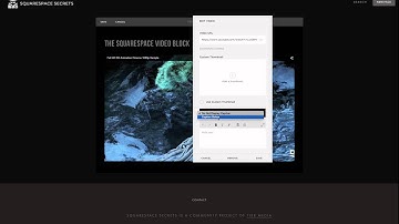Using the Squarespace Video Block