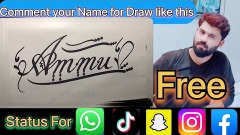 Ammu Name Signature Calligraphy Status Short Video  | #howtodraw #sketching  #ammu