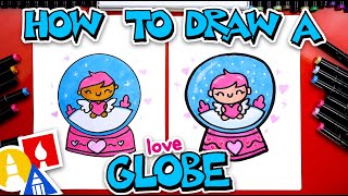 how to draw a love globe for valentines