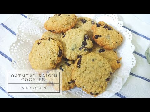 Chewy Oatmeal Raisin Cookies Recipe Resepi Biskut Oat Kismis Youtube