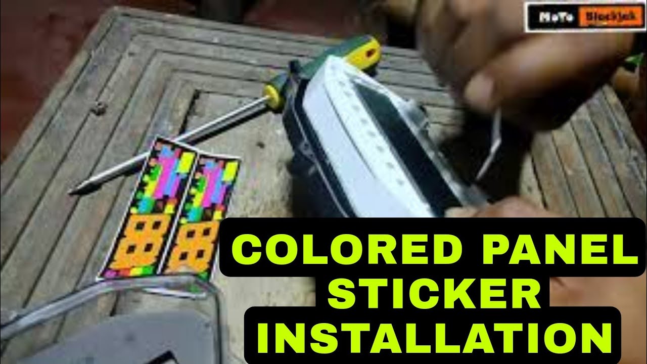 COLORED PANEL STICKER |INSTALLATION | HONDA CLICK GAME CHANGER - YouTube