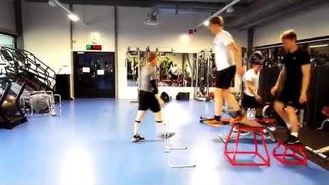 Depth Jump Over Hurdle