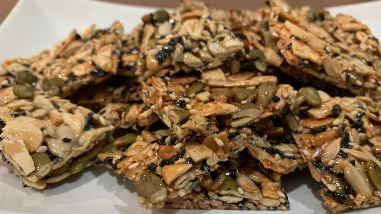 杏仁南瓜子脆片食谱简单易做新年饼 Youtube