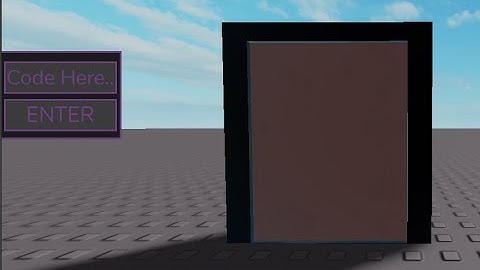 How To Make A Code Door In Roblox Studio 2021!