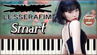 'Smart' - LE SSERAFIM (르세라핌) | Piano Tutorial & Sheet Music