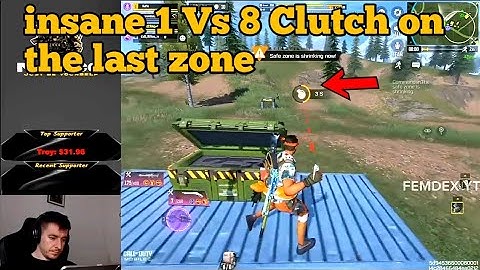 CoD Narco intense 1 Vs 8 Clutch on the last zone insane 1 Vs 8 Clutch on the last zone COD Mobile