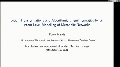 Daniel Merkle | Workshop Metabolism and mathematical models: Two for a tango