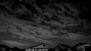Quick Perseid Meteor in the Clouds (Facing North) - Winnipeg, MB - 2026-08-21 04:30