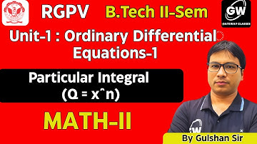 RGPV Maths -2 I Unit-1 Lec-9 I By Gulshan Sir I Gateway Classes