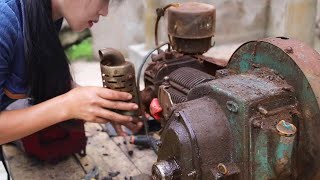 A 30-year-old diesel engine was repaired in 2 days