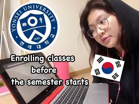 How to register class in Korea (Yonsei Univ)