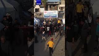 Gazzedeki Bir Hayır Kurumu Filistinli Aileler Için Çadır Kent Kurdu