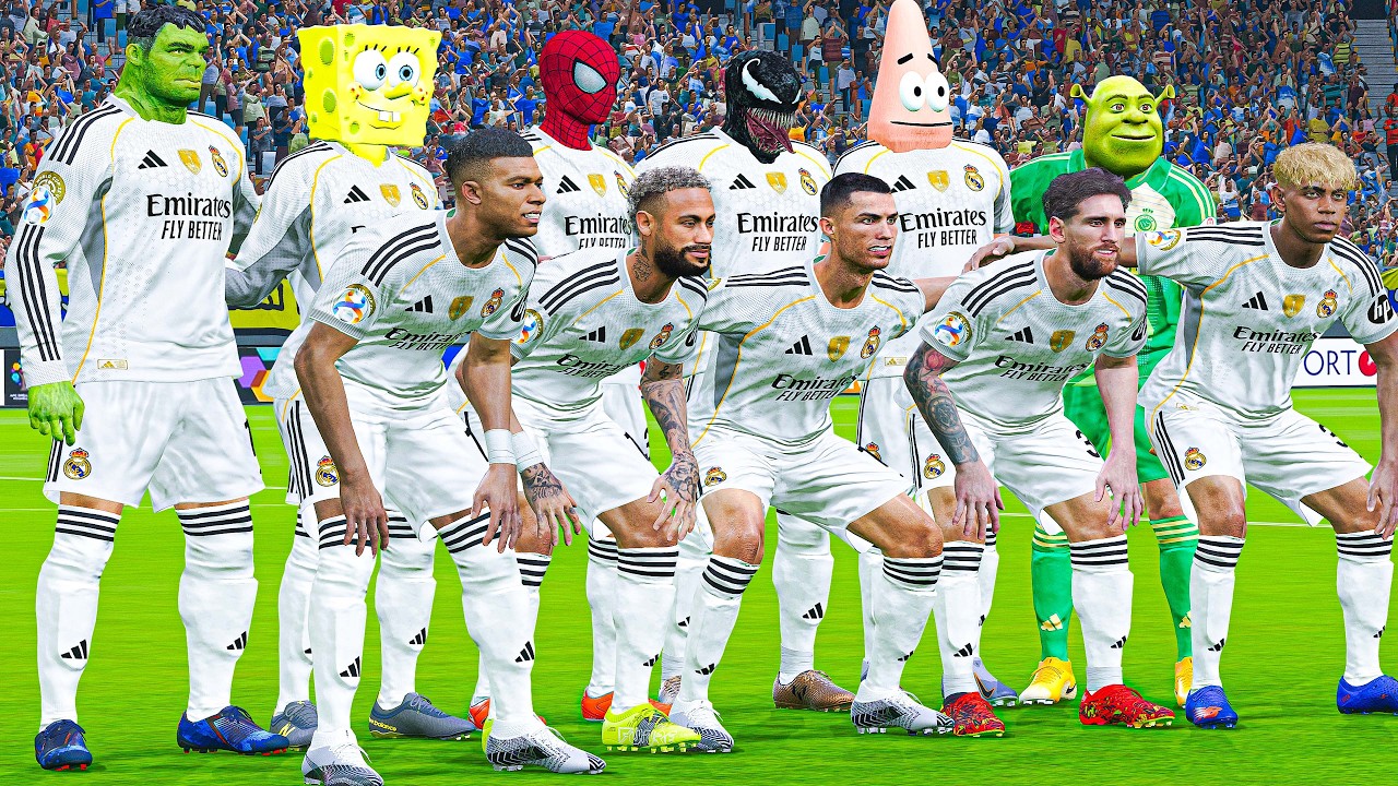 RONALDO,MESSI, SpiderMan, NEYMAR🌍 ماذا لو حدث رونالدو وميسي وسبايدرمان ونيمار وكل الستارز يلعبون معا