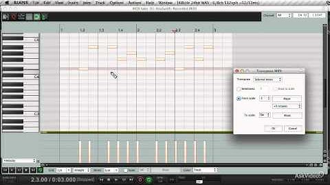 Reaper 103: MIDI Instruments and Plugins - 11. MIDI Transpose