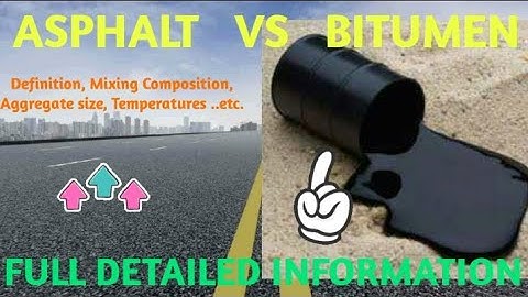 DIFFERENCE between ASPHALT and BITUMEN|Full Concept in Detailed|