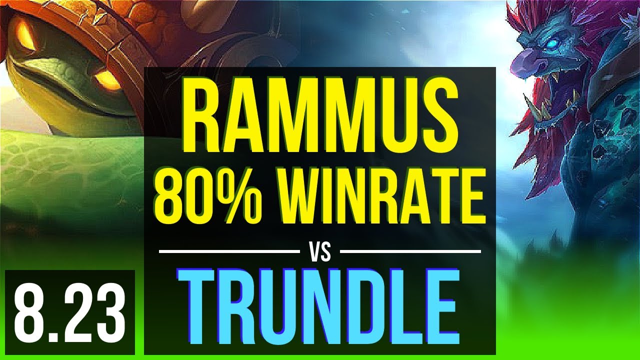 RAMMUS vs TRUNDLE (JUNGLE) 80 winrate, KDA 10/2/9 BR Master v8.23 YouTube
