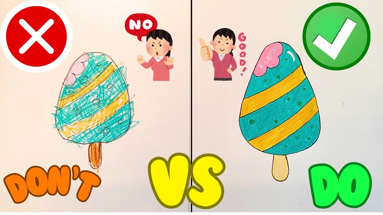 DOs and DON'Ts - how to draw a Icecream - tips to improve your drawing ...