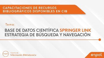 BASE DE DATOS CIENTÍFICA: SPRINGERLINK
