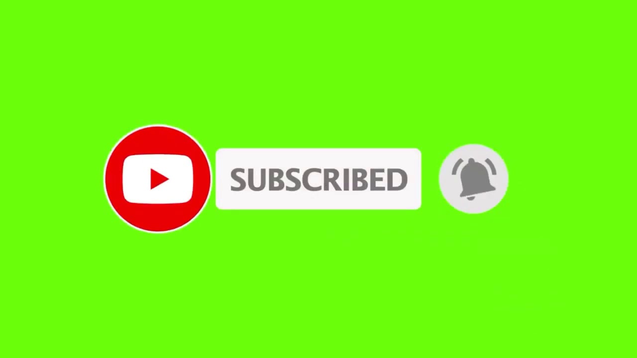 1 Green Screen Subscribe Button No Copyright